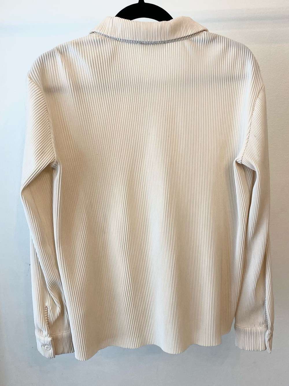 ALL:ROW Cream Ribbed Button-Up Shirt - Picture 2 of 3